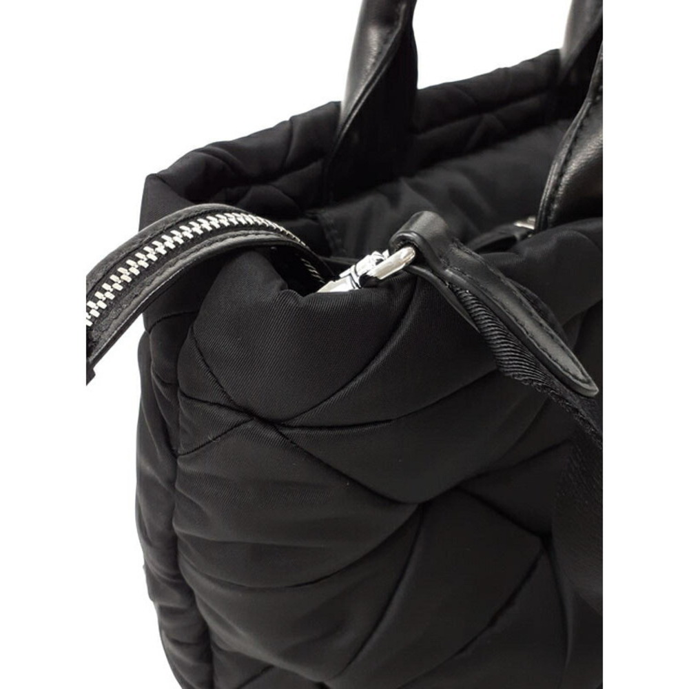 Prada Padded ReNylon Tote Bag black quilted bag triangle logo - Picture 7 of 9
